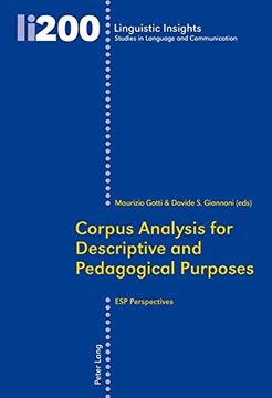 portada Corpus Analysis for Descriptive and Pedagogical Purposes: ESP Perspectives (Linguistic Insights)