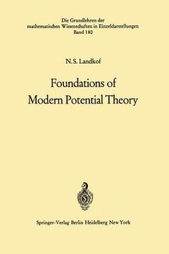 portada foundations of modern potential theory (en Inglés)