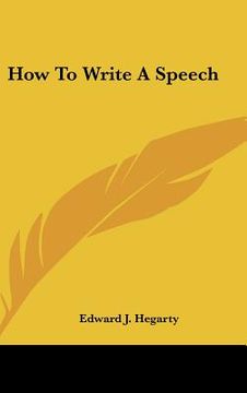portada how to write a speech (en Inglés)
