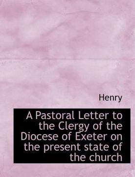 portada a pastoral letter to the clergy of the diocese of exeter (in English)