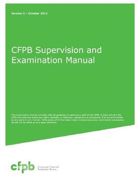 portada Cfpb Supervision and Examination Manual