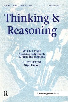 portada Studying Judgment: Models and Methods: A Special Issue of Thinking and Reasoning (in English)