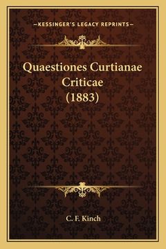 portada Quaestiones Curtianae Criticae (1883) (in Latin)