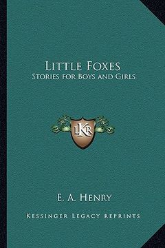 portada little foxes: stories for boys and girls (en Inglés)