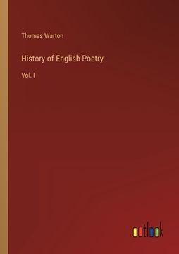 portada History of English Poetry: Vol. I (en Inglés)