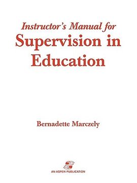 portada supervision in education: a differentiated approach with legal perspectives instructor's manual (en Inglés)