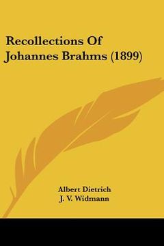 portada recollections of johannes brahms (1899) (en Inglés)