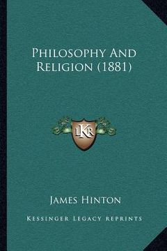 portada philosophy and religion (1881) (en Inglés)