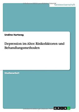 portada Depression im Alter. Risikofaktoren und Behandlungsmethoden (German Edition)