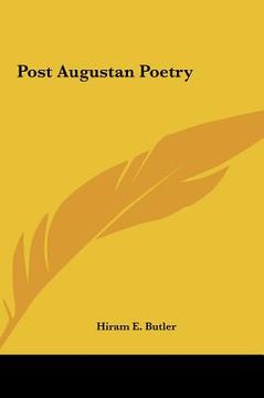 portada post augustan poetry (en Inglés)