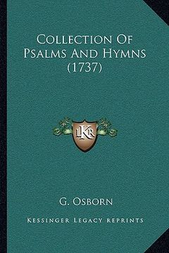 portada collection of psalms and hymns (1737) (en Inglés)