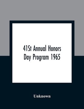 portada 41St Annual Honors Day Program 1965