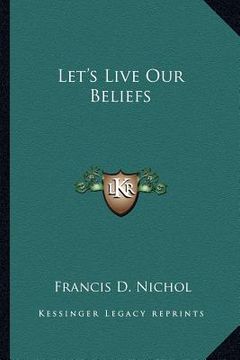 portada let's live our beliefs (en Inglés)