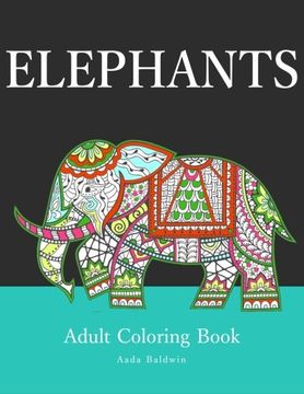 portada Elephants: Adult Coloring Book