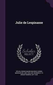 portada Julie de Lespinasse (en Inglés)