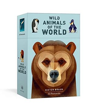 portada Wild Animals of the World: 50 Postcards (libro en Inglés)