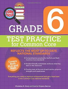 portada Grade 6 Test Practice for Common Core (Barron's Core Focus)