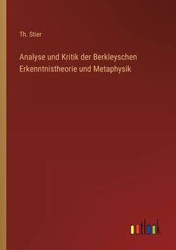 portada Analyse und Kritik der Berkleyschen Erkenntnistheorie und Metaphysik (en Alemán)
