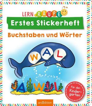 portada Lernraupe - Erstes Stickerheft - Buchstaben und Wörter (en Alemán)