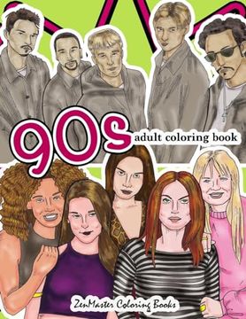 portada 90s Adult Coloring Book: 1990S Inspired Coloring Book for Adults for Relaxation and Entertainment (Therapeutic Coloring Books for Adults) (en Inglés)