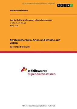 portada Strahlentherapie. Arten und Effekte auf Zellen (German Edition)