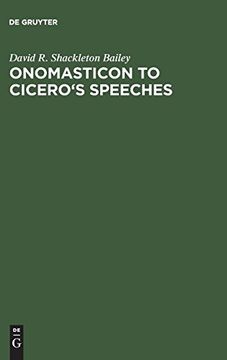 portada Onomasticon to Cicero's Speeches (en Inglés)