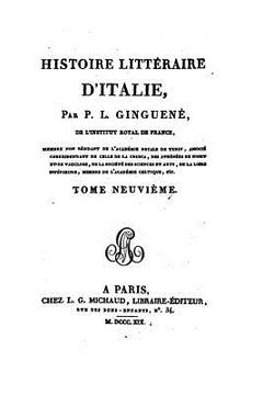portada Histoire Littéraire d'Italie - Tome IX (in French)