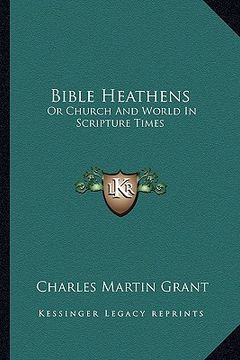 portada bible heathens: or church and world in scripture times (en Inglés)