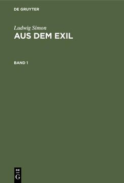 portada Ludwig Simon: Aus dem Exil. Band 1 (en Alemán)