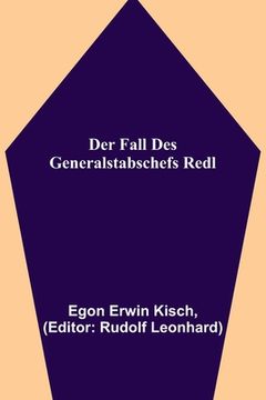 portada Der Fall des Generalstabschefs Redl (in German)