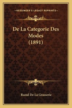 portada De La Categorie Des Modes (1891) (en Francés)
