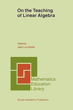 portada on the teaching of linear algebra (en Inglés)