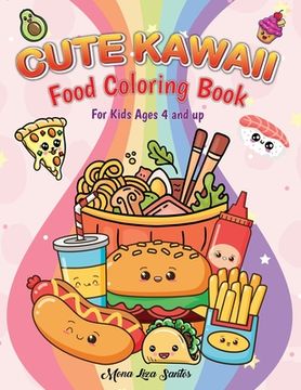 portada Kawaii Coloring Book For Kids (Cute Kawaii Coloring Book for Kids Ages 4-12)