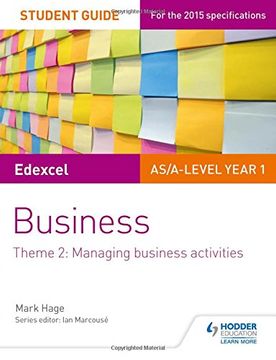 portada Edexcel AS/A-level Year 1 Business Student Guide: Theme 2: Managing business activities