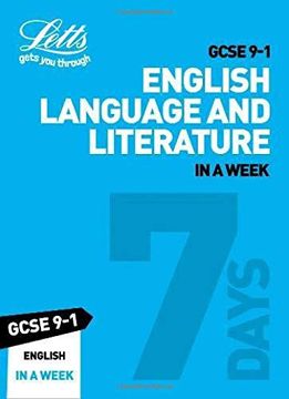 portada Letts GCSE 9-1 Revision Success - GCSE 9-1 English in a Week (en Inglés)