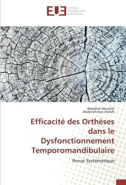 portada Efficacité des Orthèses dans le Dysfonctionnement Temporomandibulaire: Revue Systématique (French Edition)