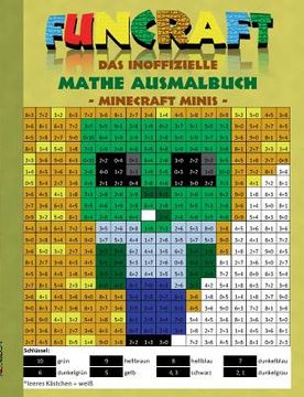 portada Funcraft - Das inoffizielle Mathe Ausmalbuch: Minecraft Minis (Cover Zombie): Alter: 6-10 Jahre. Ausmalen, zeichnen, färben, lustig, Humor, Einmaleins (en Alemán)