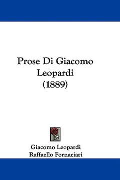 portada prose di giacomo leopardi (1889) (en Inglés)