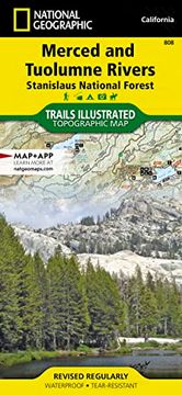 portada Merced and Tuolumne Rivers map [Stanislaus National Forest] (National Geographic Trails Illustrated Map, 808) (en Inglés)