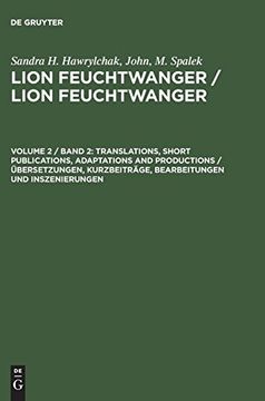 portada Lion Feuchtwanger (in English)