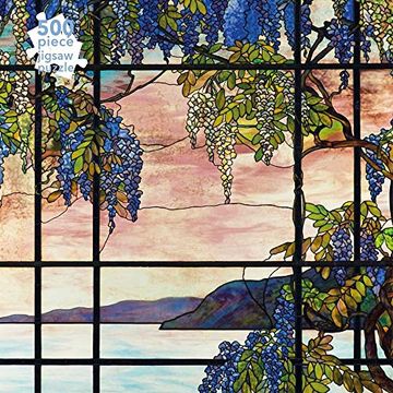 portada Adult Jigsaw Puzzle Tiffany Studios: View of Oyster bay (500 Pieces): 500-Piece Jigsaw Puzzles (in English)