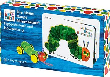portada Die Kleine Raupe Nimmersatt - Geschenkset Pappbilderbuch mit Plantoys®-Holzraupe (en Alemán)