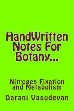 portada HandWritten Notes For Botany...: Nitrogen Fixation and Metabolism (en Inglés)