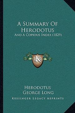 portada a summary of herodotus: and a copious index (1829) (en Inglés)
