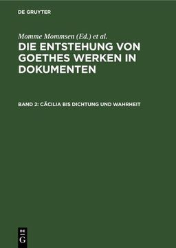portada Cäcilia bis Dichtung und Wahrheit (en Alemán)