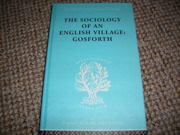 portada The Sociology of an English Village: Gosforth (International Library of Sociology) (en Inglés)