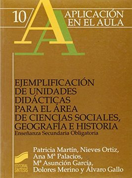 portada Ejemplificación de unidades didácticas para el área de ciencias sociales, geografía e historia. ESO