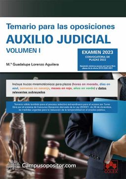 portada Temario Para las Oposiciones de Auxilio Judicial 2023 (i)