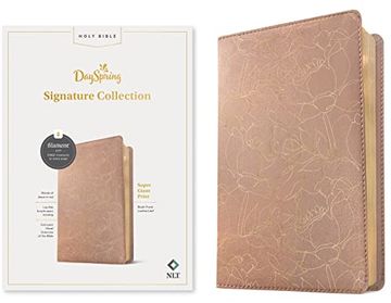 portada Nlt Super Giant Print Bible, Filament Enabled Edition (Red Letter, Leatherlike, Blush Floral): Dayspring Signature Collection (in English)