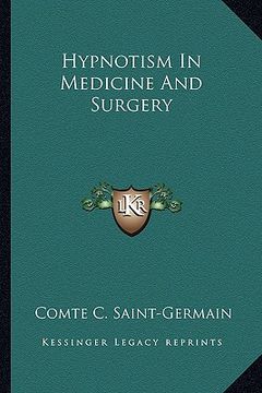 portada hypnotism in medicine and surgery (in English)